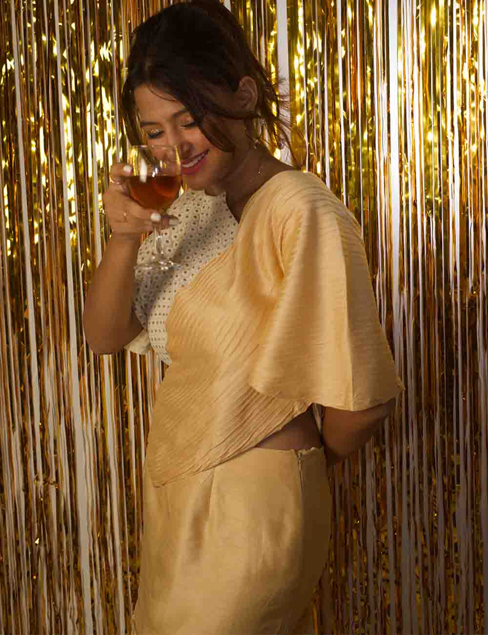JS-SDF 22.4 Dull Gold Abstract Co-ord